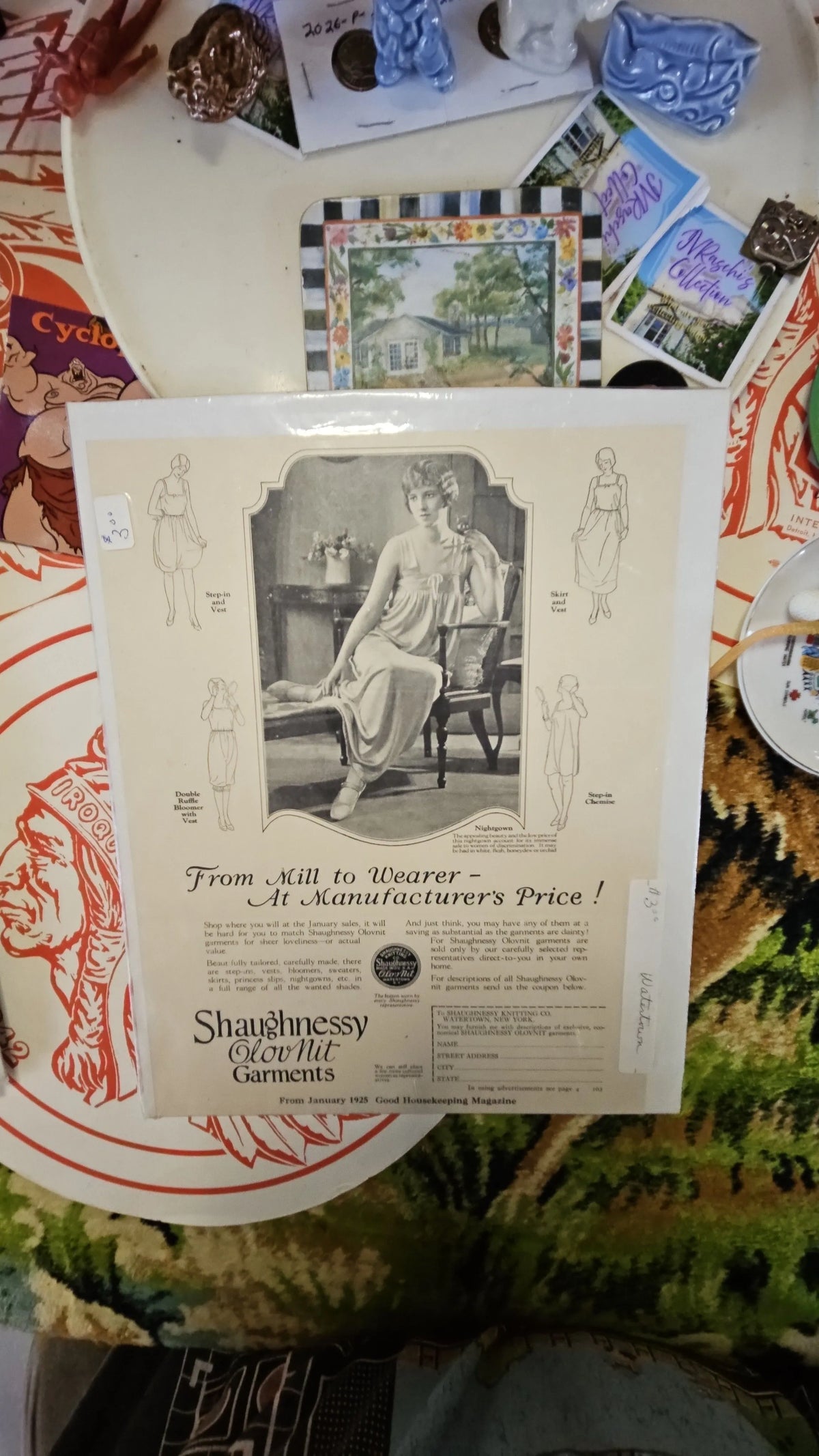 Shaughnessy Glovnit 1925 Nightgown Print Ad